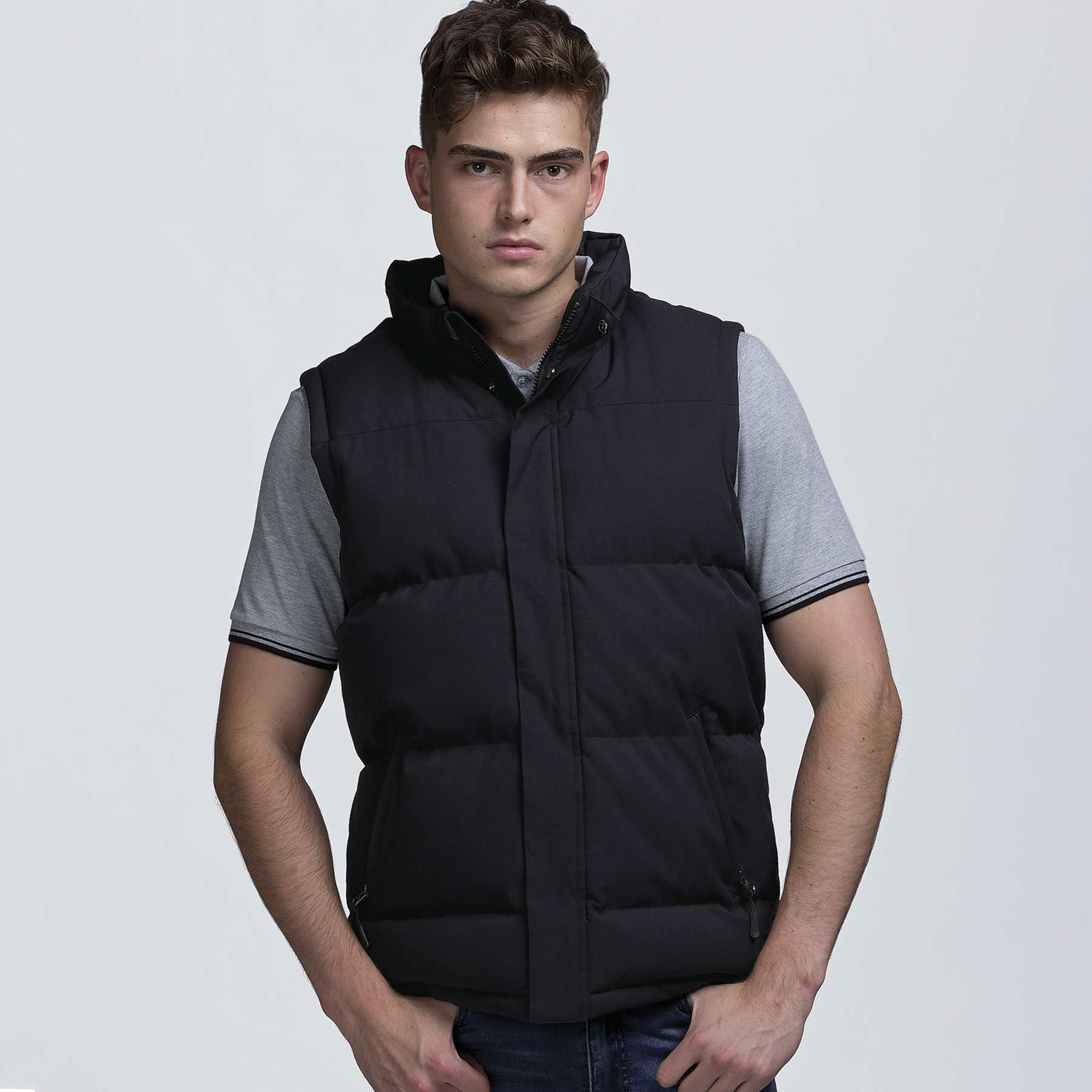 Branded puffa vest