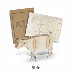brandcraft cow wooden model